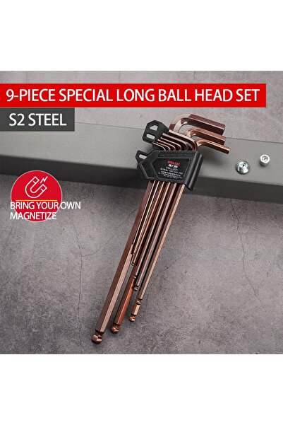 Choice Brown - 1 L Type Hand Tools Kit Allen Key Set Hex Wrench Screwdriver Set Hexagon Spanner Universal B