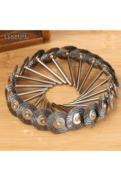 Choice 10 قطع من ملحقات دريمل، فرشاة دوارة من الفولاذ مقاس 22 ملم، فرش عجلة سلكية من دريمل للمطحنة الدوارة أيضًا...