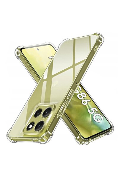 SKYDDAR INNOVATION Husă pentru Motorola Moto G86, silicon rezistent la șocuri MagSafe, set de autocolante, transparentă