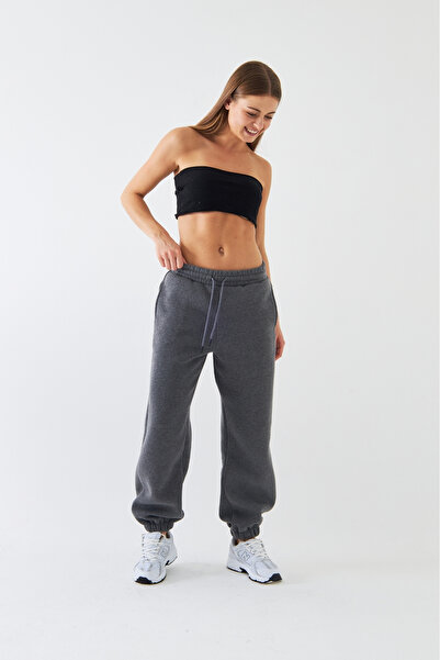 The Champ Clothing Oversize Unisex Sweatpants Smoked Melange – 3-Thread Ribbed, Elasticated Waistband, Pockets, Relaxed Fit