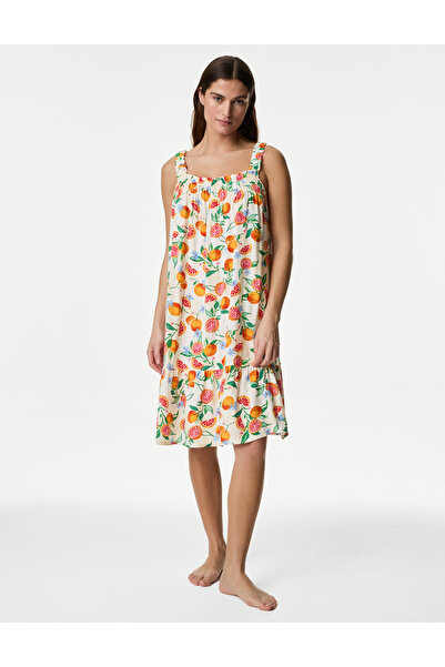 Marks & Spencer Çiçek Desenli Askılı Gecelik