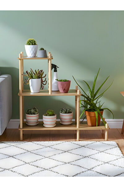 AsudeHome Ev Gereçleri Ahşap Çiçeklik Standı Saksılık Çiçeklik Sehpa Dekorati...