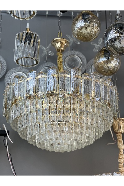 Led 60 CM KRİSTAL LÜX SALON AVİZESİ