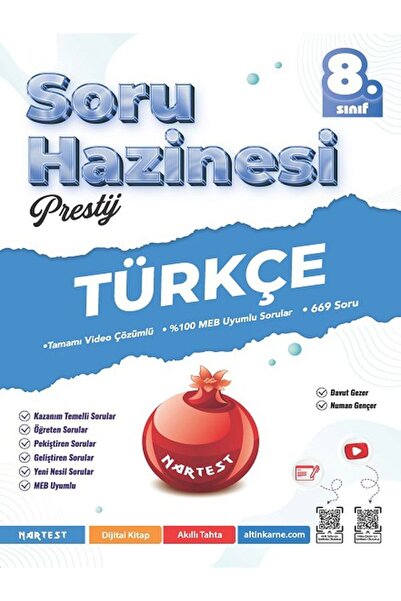 Nartest Yayınevi Nartest 8.Sınıf Prestij Türkçe Soru Bankası 2025 2026 KAPAK