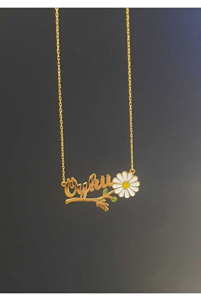 vogutima Kadın Gümüş Kolye - Öykü Yazılı Papatya Isim • Işıklı Kutuda • Sevgi...