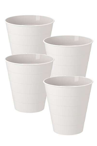 Concept Home 4 - Pieces Garbage For Office Or Rooms White 13.5 Liters