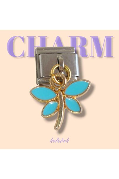 stainles steel سوار من الفولاذ الفيروزي - مقاوم للصدأ، سحر إيطالي متدلي