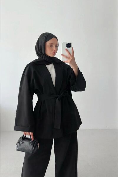 New Lune ملابس نسائية، طقم علوي وسفلي مع رباط خصر، طقم مكون من قطعتين