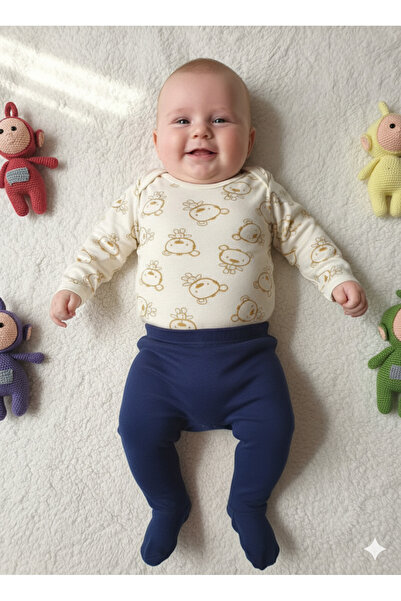 Şimo Butik Girl Boy Child Baby Long Sleeve Snap Fastener Bodysuit-Badi 100% O...