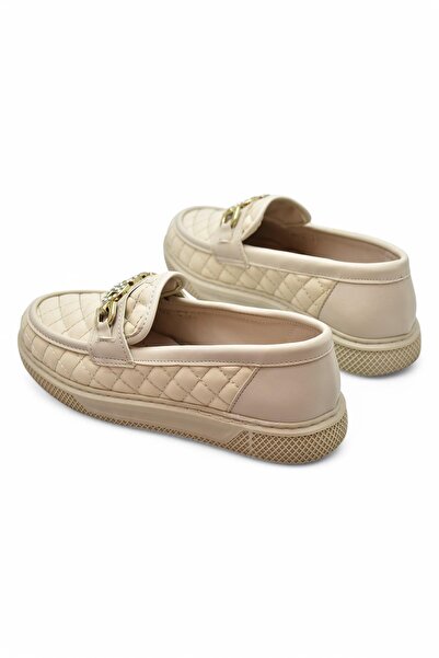 ISPARTALILAR 399 Comfortable Sole Casual Women's Shoes Women's Laofer Shoes Argyle Pattern