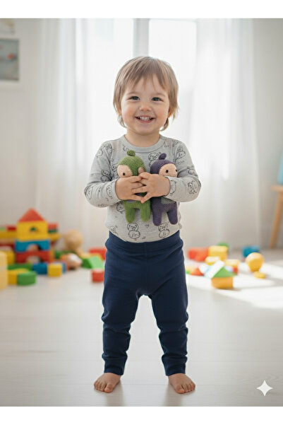 Şimo Butik Girl Boy Child Baby Long Sleeve Snap Fastener Bodysuit-Badi 100% O...