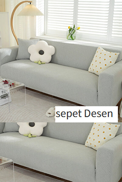 nurlan Еластичний, праний кошик з еластичною стрічкою, малюнок 3-місний еластичний чохол для дивана, чохол для крісла