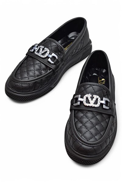 ISPARTALILAR 399 Comfortable Sole Casual Women's Shoes Women's Laofer Shoes Argyle Pattern