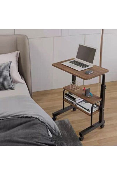 unbranded Portable Laptop Table with Adjustable Height (40*80 cm) - Brown
