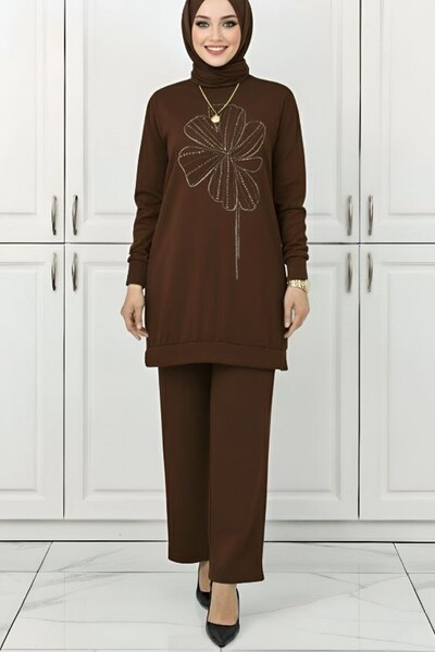 Genel Markalar NUR SEMA TAKIM Likralı Kristal Pamuklu Kumaş Tesettür İkili Ta...