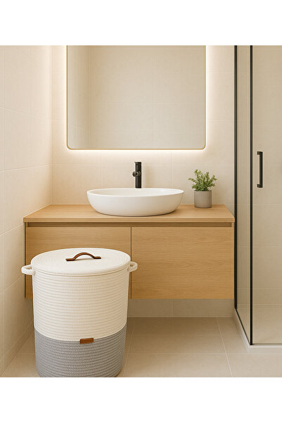 Secem Boutique XXL Çamaşır Sepeti, Kirli Sepeti, Hasır Sepet, Jüt Sepet, Oyun...