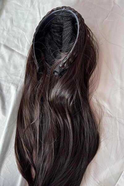 Zeysum Kahverengi Peruk Örgülü Taçlı Peruk Modeli