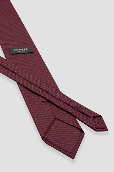 Abbate Вратовръзка 8 см от микрофибър полиестер в цвят бордо с мъжки мотиви