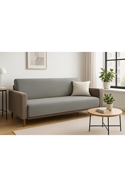 MER HOME Diamond, Baklava Pattern Quilted Stretch Fabric Multi-Purpose Sofa Cover 210*160cm Size (Anthracite)