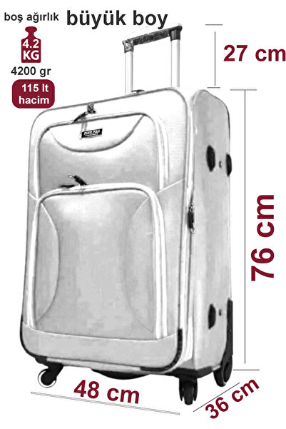 Atlas Senatör-lüx Kumaş-üstün Kaliteli-Büyük boy valiz