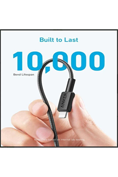 Anker كيبل انكر اسودايفون تايب سي لايتنينج قوي جدا 0.9M