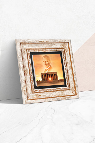 Pinecone Ataturk spomenik uokvirena kamena zidna slika – Dekorativna moderna ...