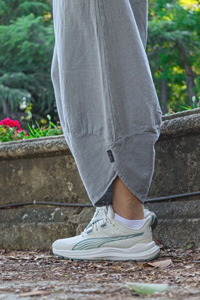 Oiki V Paça Baggy Pantolon – Bohem Rahat Kesim Pantolon, Pamuk Keten Karışımı...