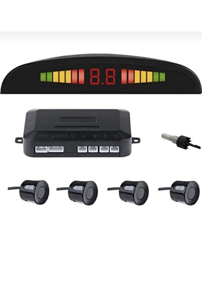 SİSA SENİSTESENAL Dijital Ekranlı Araç Park Sensörü Ses Ikazlı 22 Mm Siyah Sensör Göz Pmx