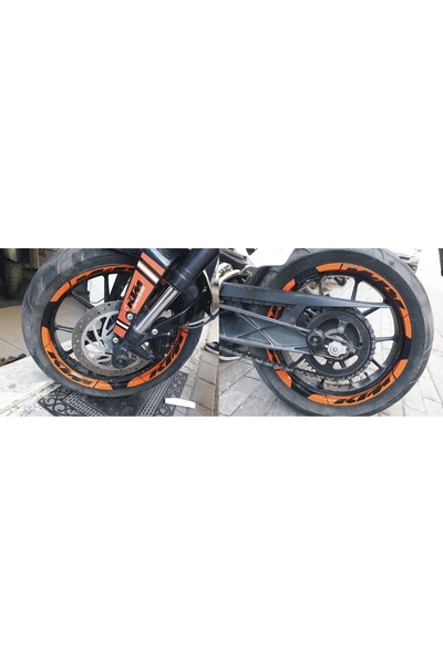 oracall Almany Sticker,ktm Kalın Jant Şeridi Turuncu Model,ktm Duke Jant Şeri...