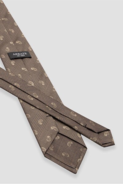 Abbate Tie 8 cm Microfiber Polyester Burgundy Men's Patterned Tie