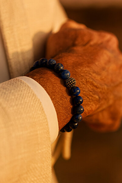 Padore Accessory سوار من حجر اللازورد الطبيعي بتصميم أنيق ومفصل من الزركونيوم...