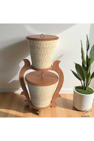 Ar Armese Ahşap İskandinav Patateslik ve Soğanlık Sebzelik