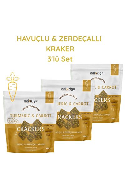 Naturiga 3'lü Set Havuçlu Zerdeçallı Kraker 40 gr