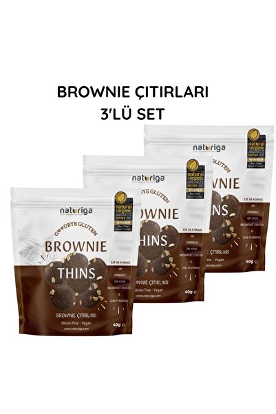 Naturiga 3'lü Naturiga Glutensiz Brownie Kraker 40 Gr