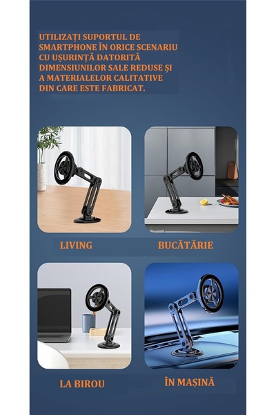 KASEVY Magnetic Car Phone Holder with Strong MagSafe Absorption and 360-degree Rotation