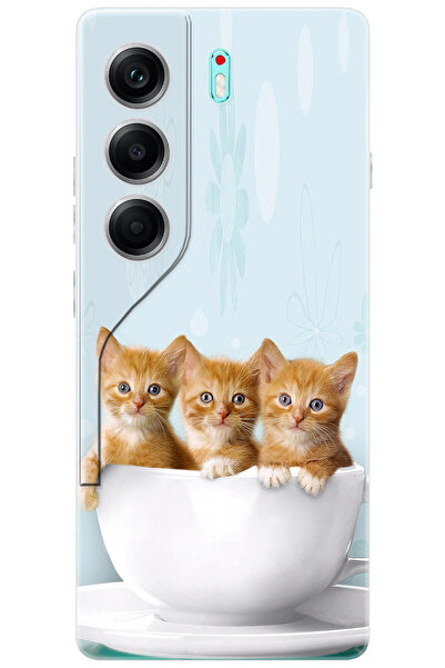 TECNO Camon 40 (CM5) Uyumlu Kılıf Desen Baskılı Silikon Yavru Kediler STK:194...