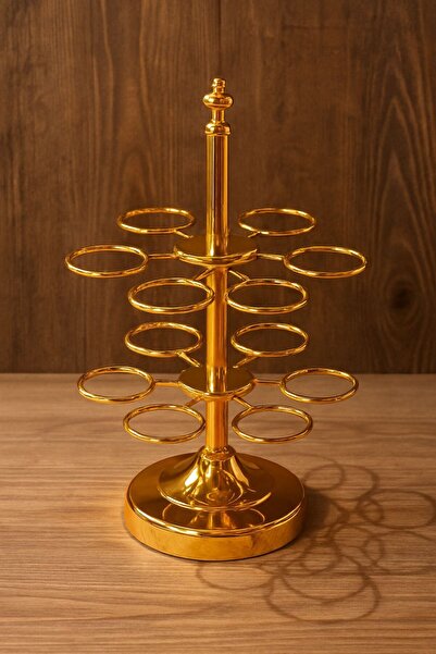 ALMASA 12-hole gold-plated stainless steel cup holder
