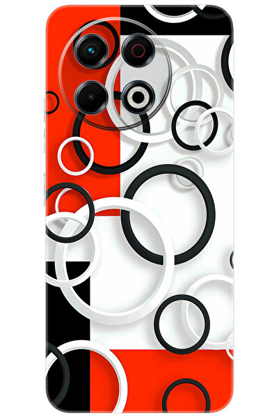 TECNO Spark 30 Pro (KL7) Uyumlu Kılıf Desen Baskılı Silikon Daire Tasarım STK:631 CP-QyoDpbZ