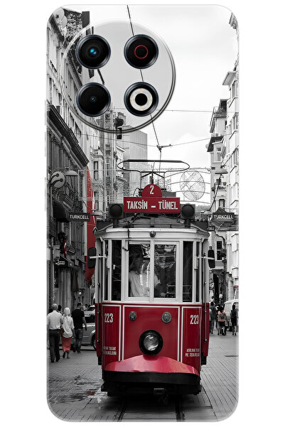 TECNO Spark 30 Pro (KL7) Uyumlu Kılıf Desen Baskılı Silikon Tramvay STK:691 CP-xhjBLEF