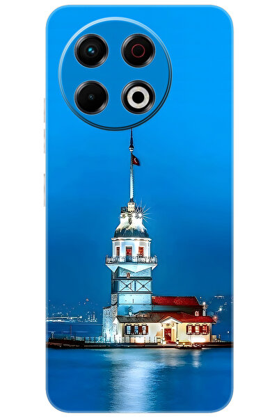 TECNO Spark 30 Pro (KL7) Uyumlu Kılıf Desen Baskılı Silikon Kız Kulesi STK:617 CP-S8DW7CF