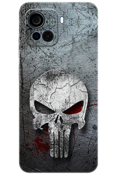 CASPER Via F30 Uyumlu Kılıf Desen Baskılı Silikon Gri Kuru Kafa STK:218 CP-7BXo73W