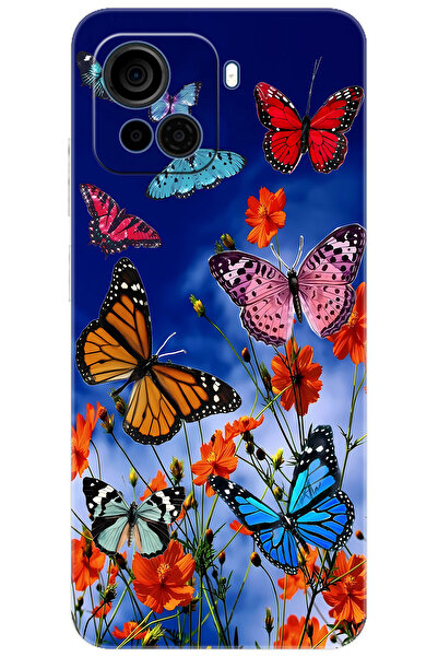 CASPER Via F30 Uyumlu Kılıf Desen Baskılı Silikon Renkli Kelebekler STK:741 C...
