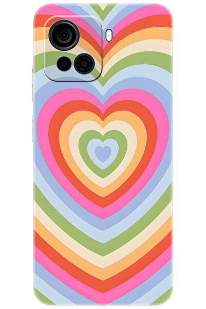 CASPER Via F30 Uyumlu Kılıf Desen Baskılı Silikon Renkli Kalpler STK:1019 CP-KSxM8Xm