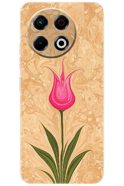 TECNO Spark 30 Pro (KL7) Uyumlu Kılıf Desen Baskılı Silikon Lale Tasarım STK:...