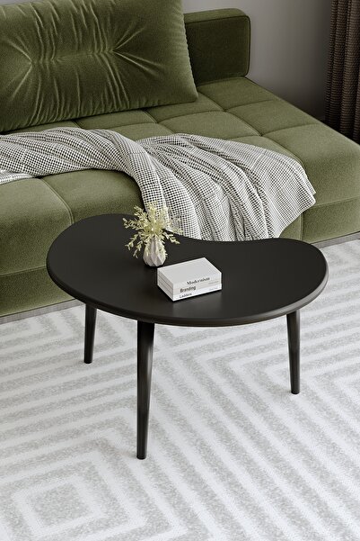 Harmonia Studio Dekoratif Modern Siyah Orta Sehpa (Tekli)