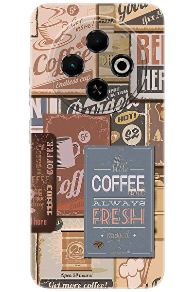 TECNO Spark 30C (KL5/KL5n) Uyumlu Kılıf Desen Baskılı Silikon Kahveci Tabelaları STK:1013 CP-rixcLNm