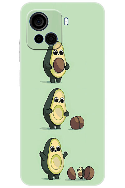 CASPER Via F30 Uyumlu Kılıf Desen Baskılı Silikon Avakado STK:618 CP-rv9KnmD