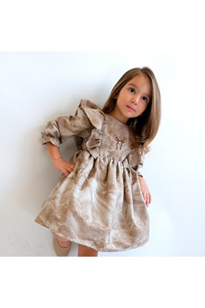ministok Sementa Kız Çocuk Fırfırlı Elbise