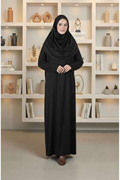 REY-VİA Kolay Giyilebilen Başörtülü Tek Parça Namaz Elbisesi