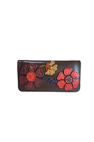 GÖN Oşum Handmade Women's Leather Wallet with Multiple Compartments, Coin Pocket and Plenty of Card Holders 40062